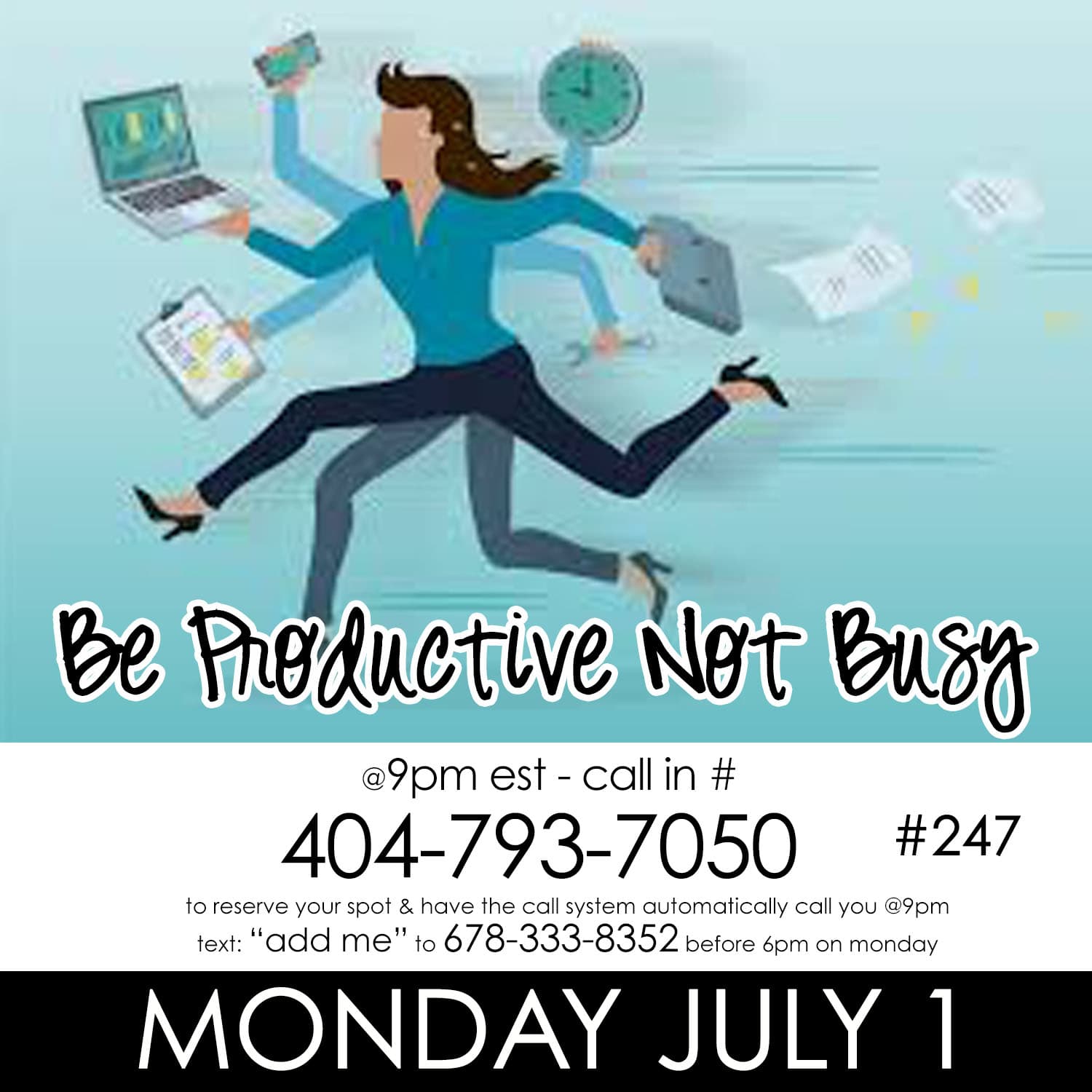 Episode 247: Be Productive, Not Busy - Power In a Half Hour cover