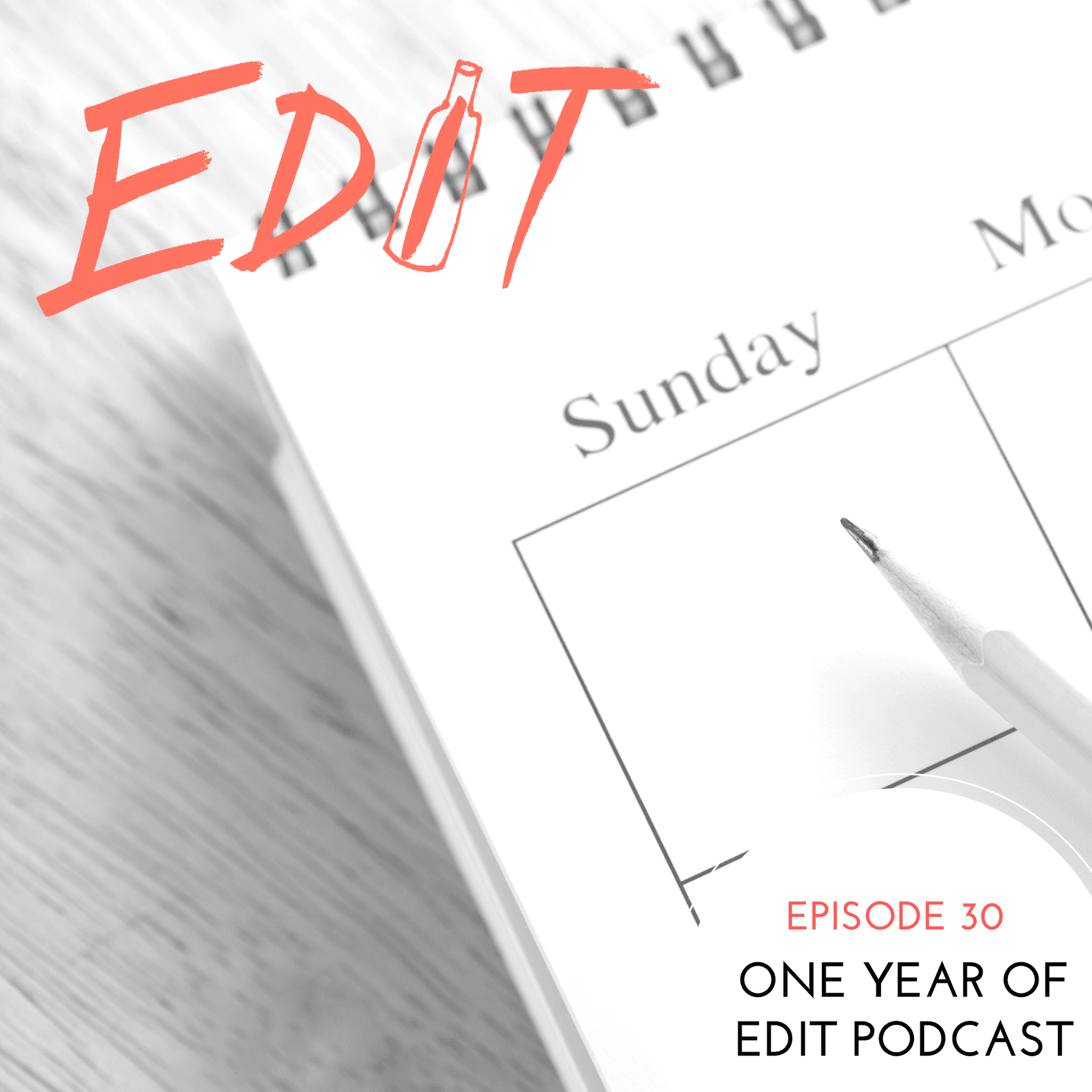 Episode 30 - One Year Of EDIT Podcast - Editing Our Drinking and Our Lives cover