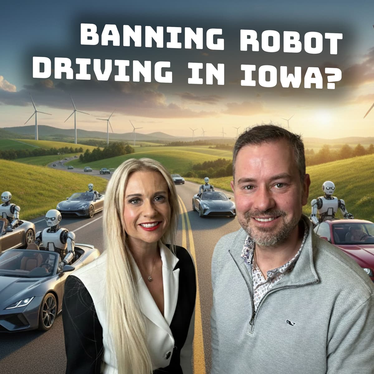 Will Iowa ban autonomous cars? Rep. Megan Jones answers the challenge of future regulations. - The Iowa Podcast cover