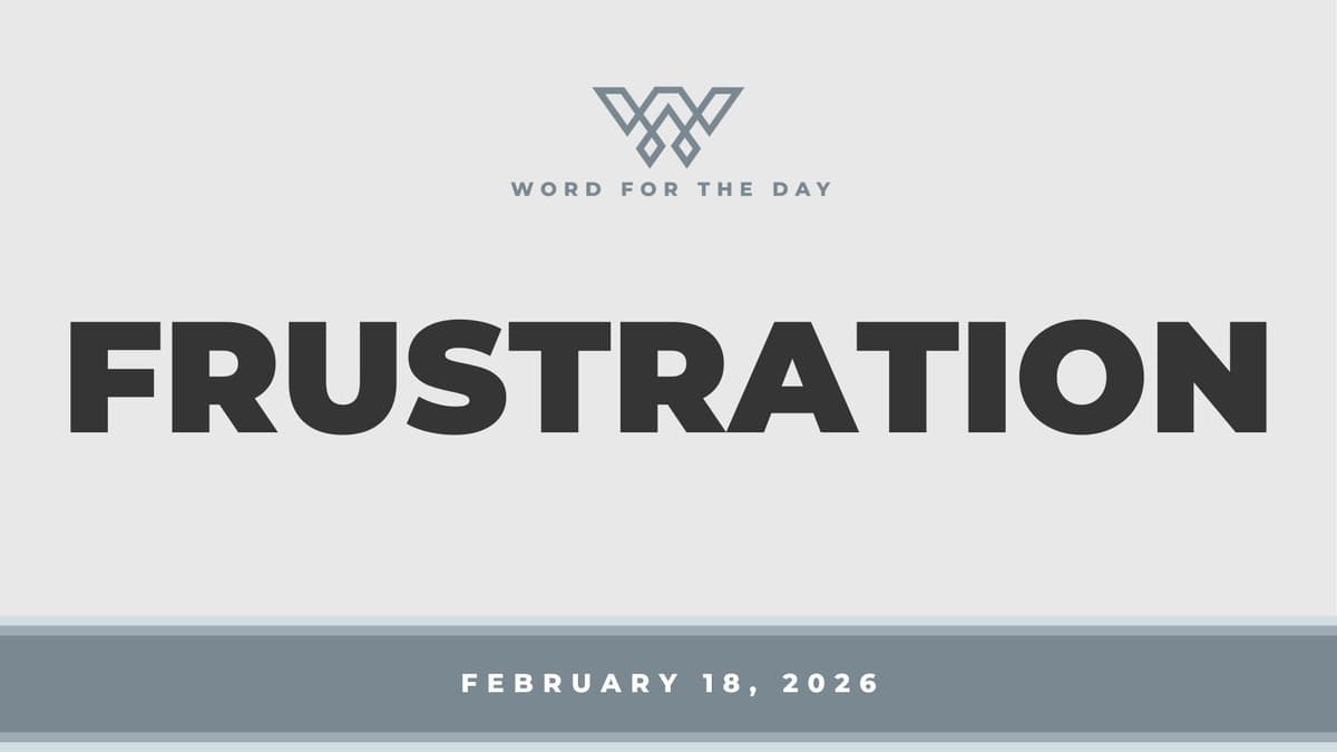 FRUSTRATION - Word for the Day cover