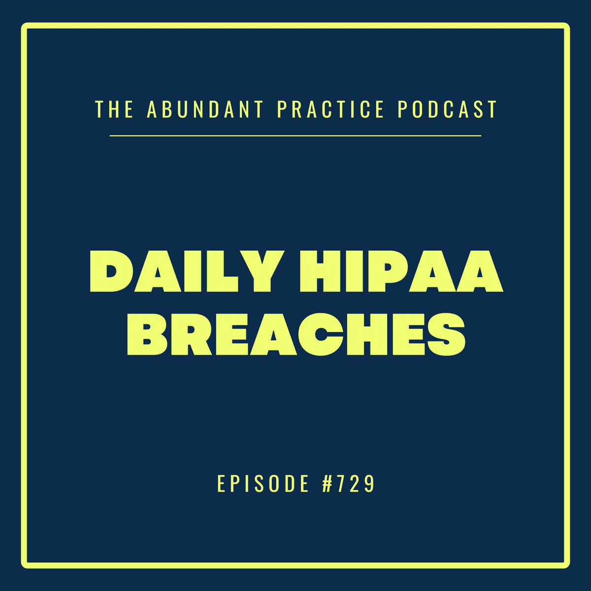 Episode #729: Daily HIPAA Breaches, feat. Samantha Schalk - Abundant Practice Podcast cover