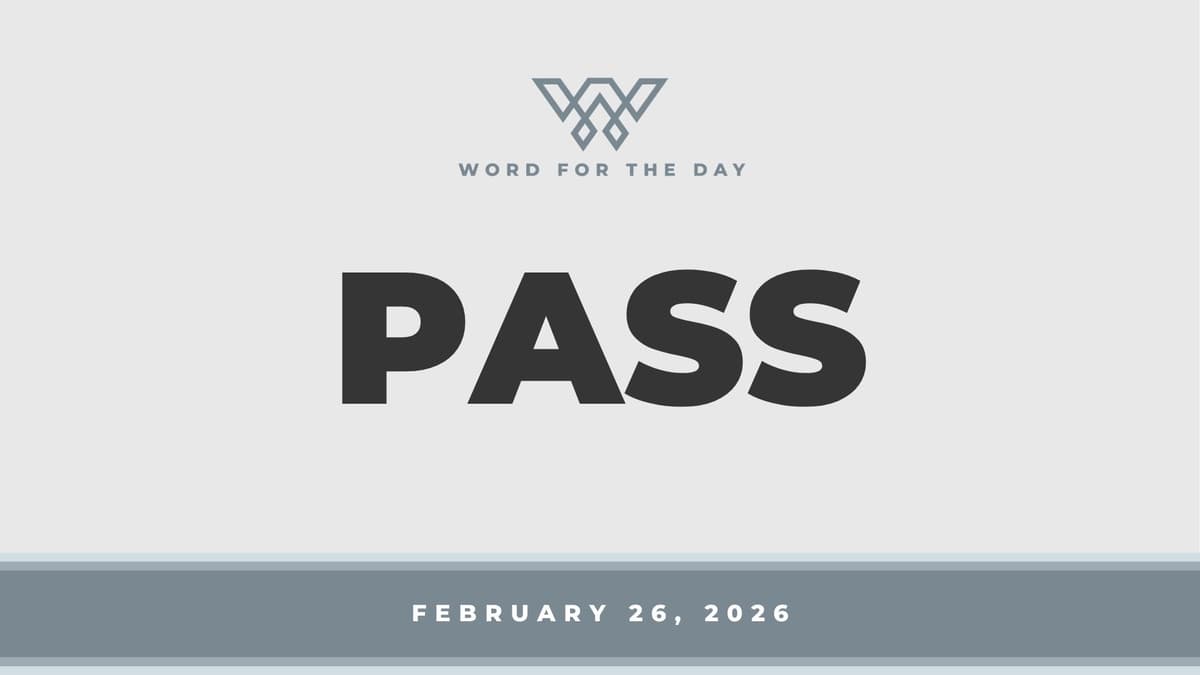 PASS - Word for the Day cover