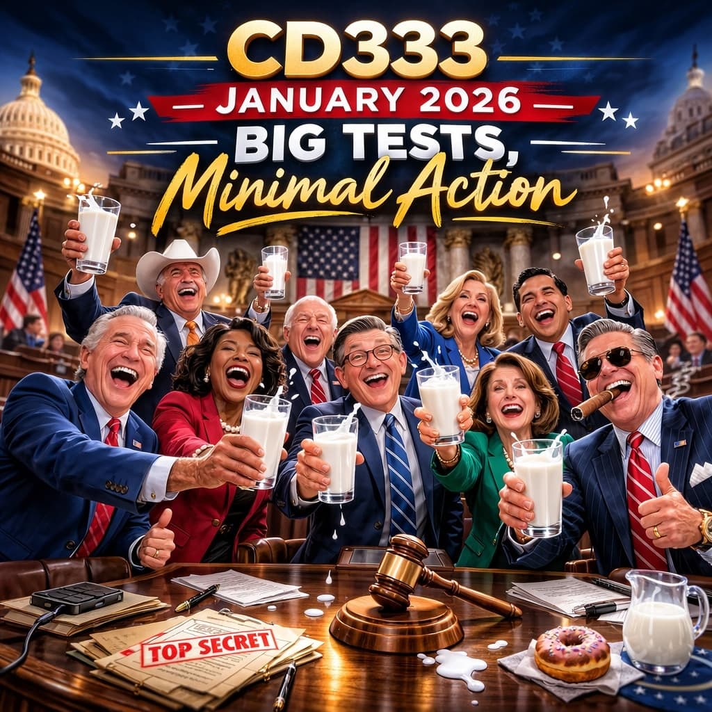 CD333: January 2026 — Big Tests, Minimal Action - Congressional Dish cover