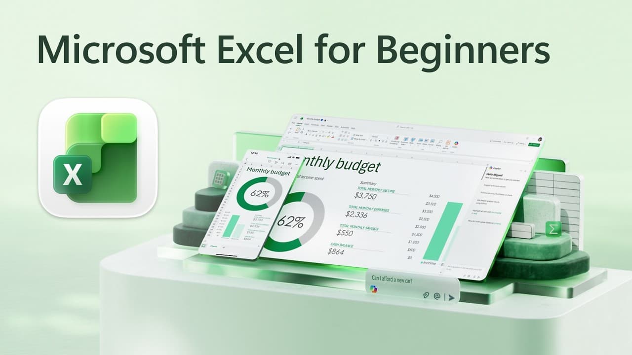 Microsoft Excel Beginners Tutorial (2026) — Microsoft Mechanics Podcast cover
