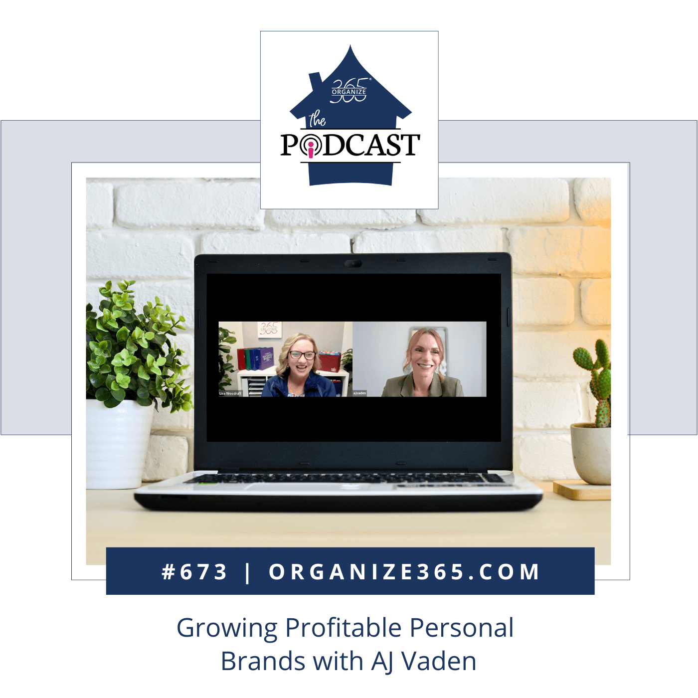 673 - Growing Profitable Personal Brands with AJ Vaden - Organize 365 Podcast cover