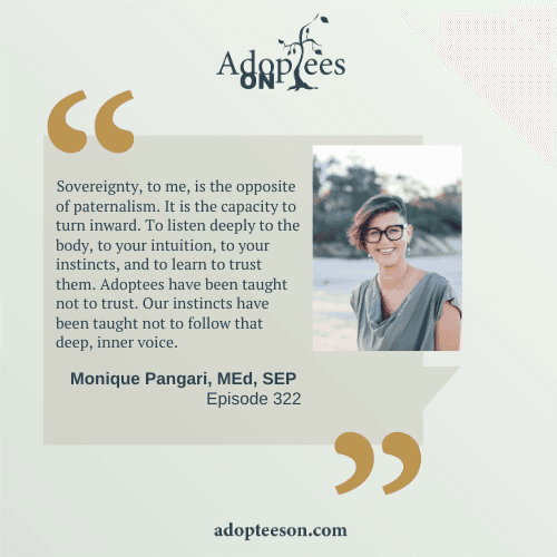 Monique Pangari, MEd, SEP - Adoptees On cover