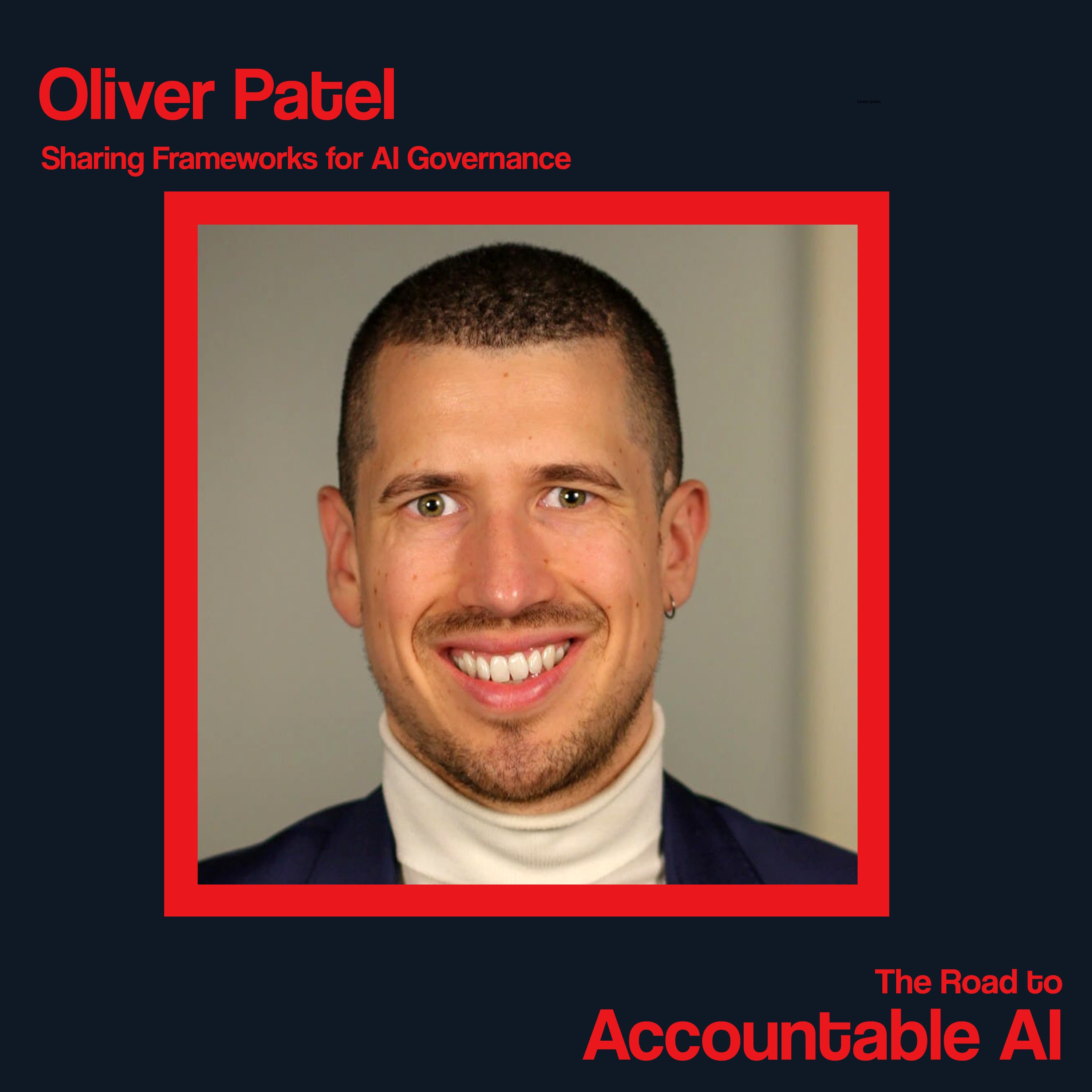 Oliver Patel: Sharing Frameworks for AI Governance - The Road to Accountable AI cover
