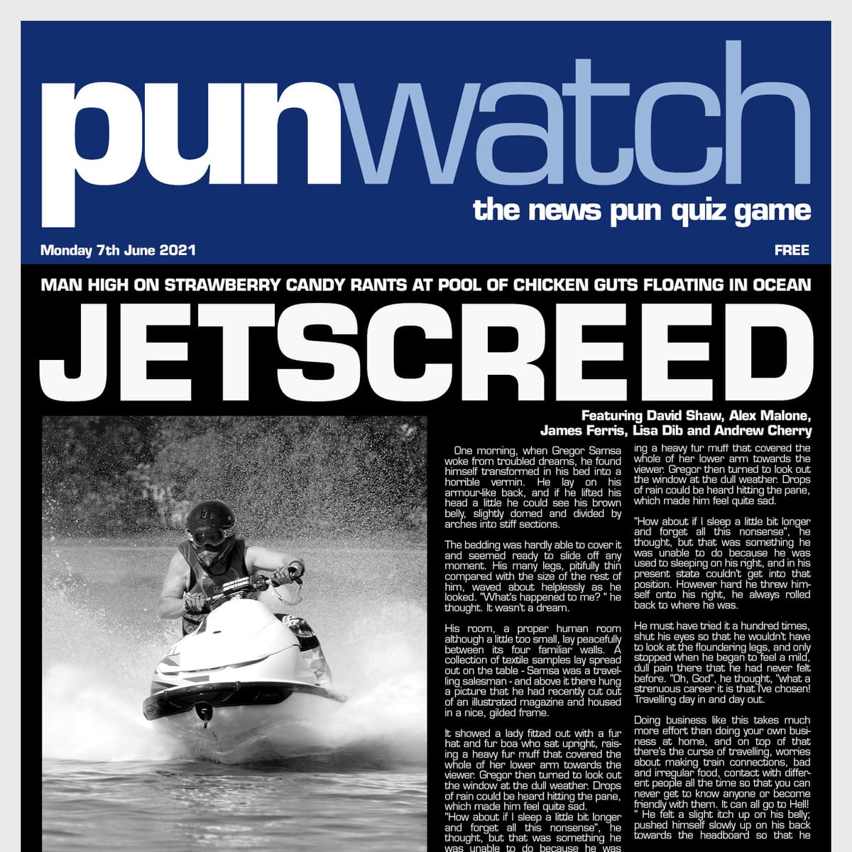 505: Jetscreed - Pun Watch: The News Pun Quiz Game cover