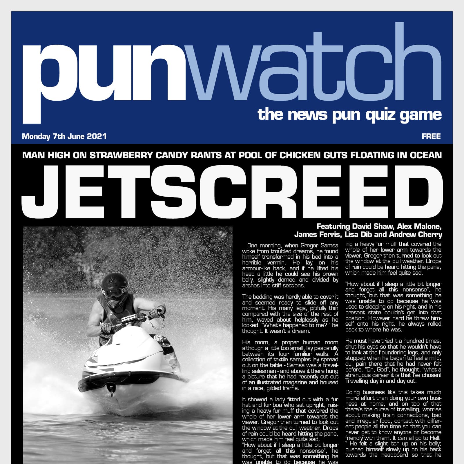 505: Jetscreed - Pun Watch: The News Pun Quiz Game cover