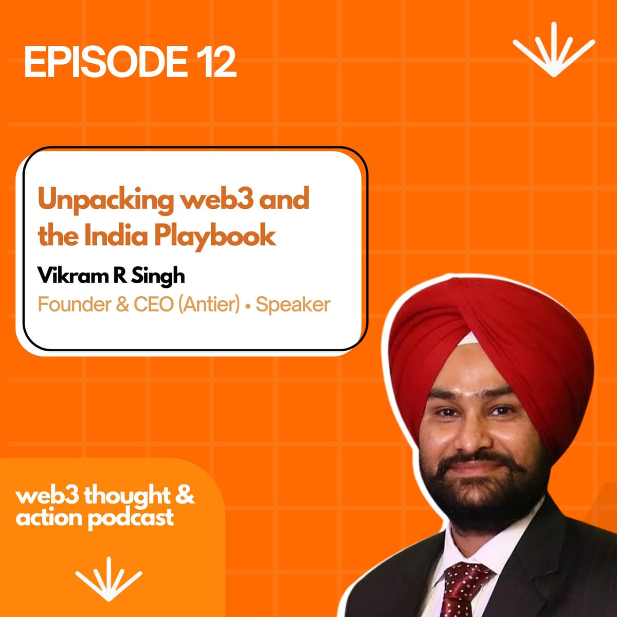 Ep 12: Unpacking web3 and the India Playbook with Vikram Singh, CEO of Antier Solutions - Web3 Thought & Action cover