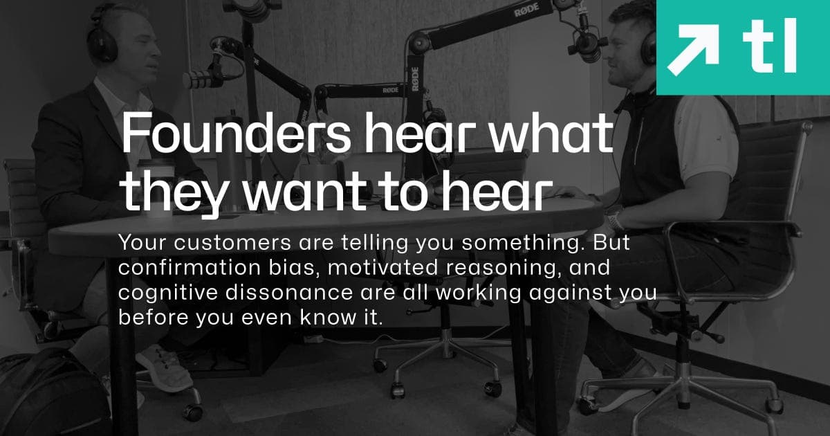 Founders hear what they want to hear - Traction Lab Podcast cover