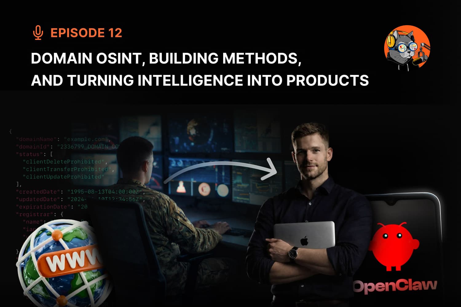 Episode 12 - Domain OSINT, Building Methods, and Turning Intelligence Into Products - The OSINT Podcast cover
