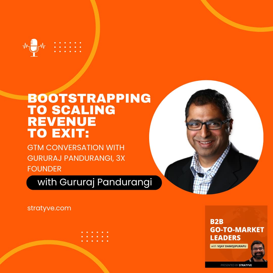 #47 — Bootstrapping to Scaling Revenue to Exit: GTM Conversation with Gururaj Pandurangi, 3x Founder - Thrivecast cover