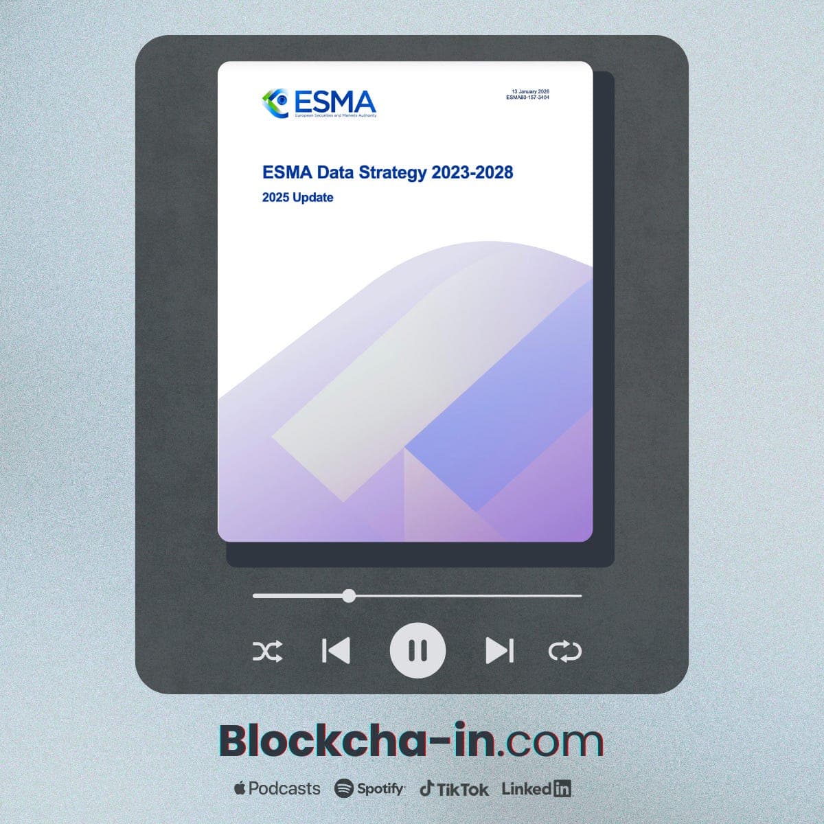 Estrategia Datos ESMA 2023-2028 - Blockcha-in®  cover