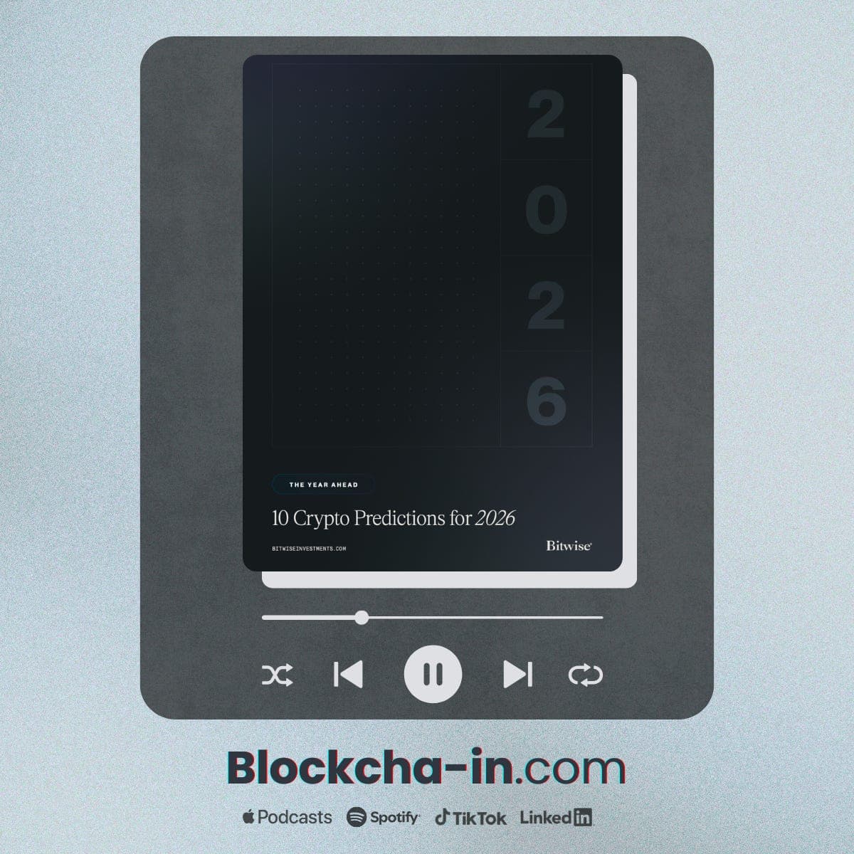 Bitwise: 10 predicciones cripto para 2026 - Blockcha-in®  cover