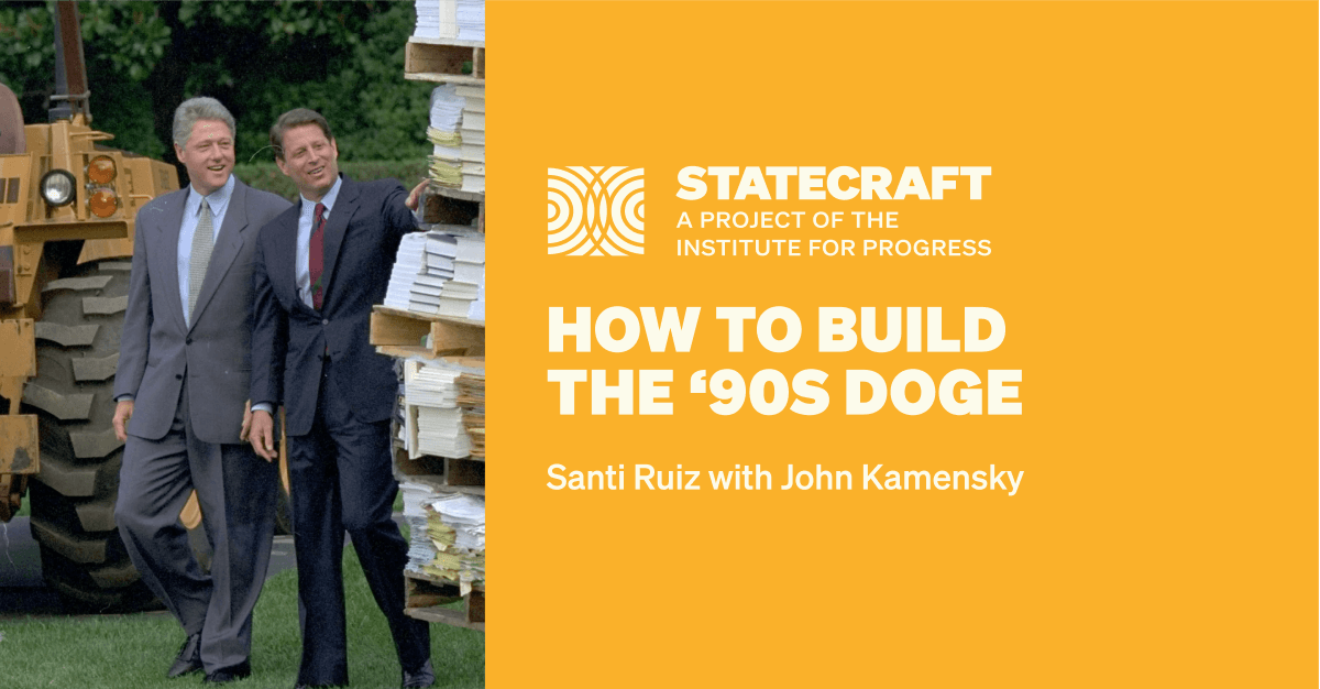 How to Build the '90s DOGE - Statecraft cover
