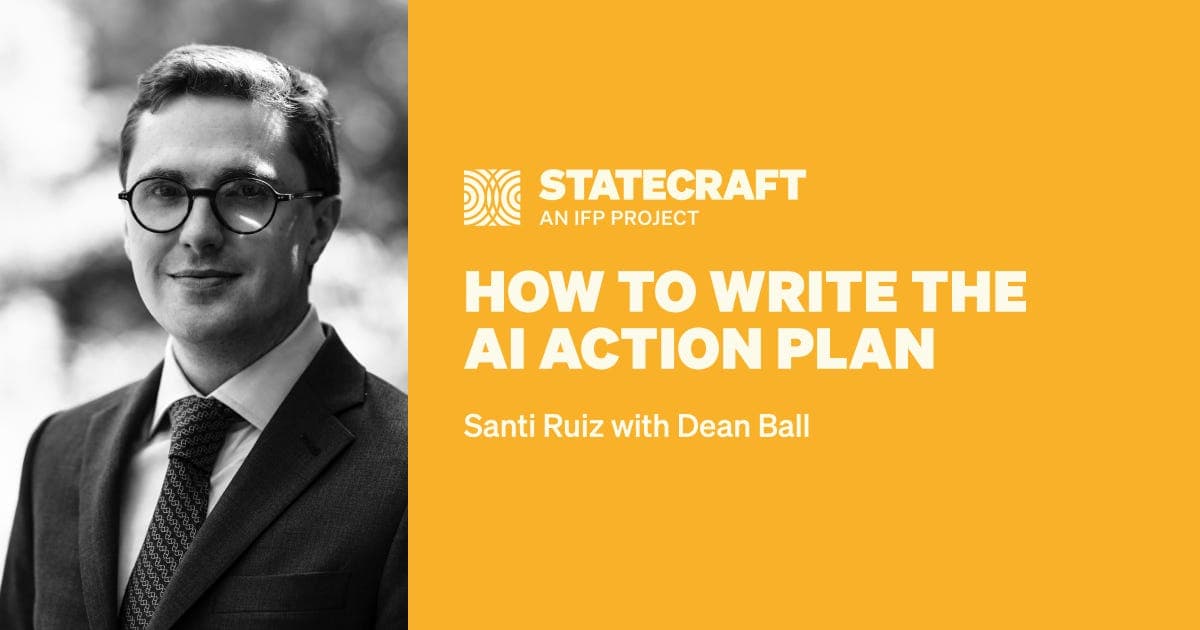 How to Write the AI Action Plan - Statecraft cover