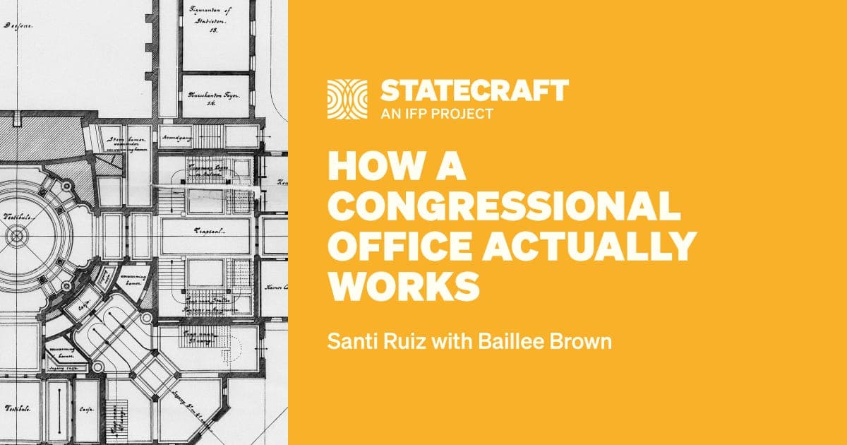 How a Congressional Office Actually Works - Statecraft cover