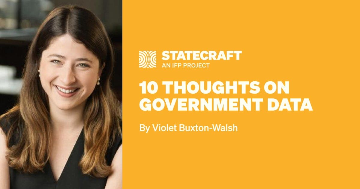 Ten Thoughts on Government Data - Statecraft cover