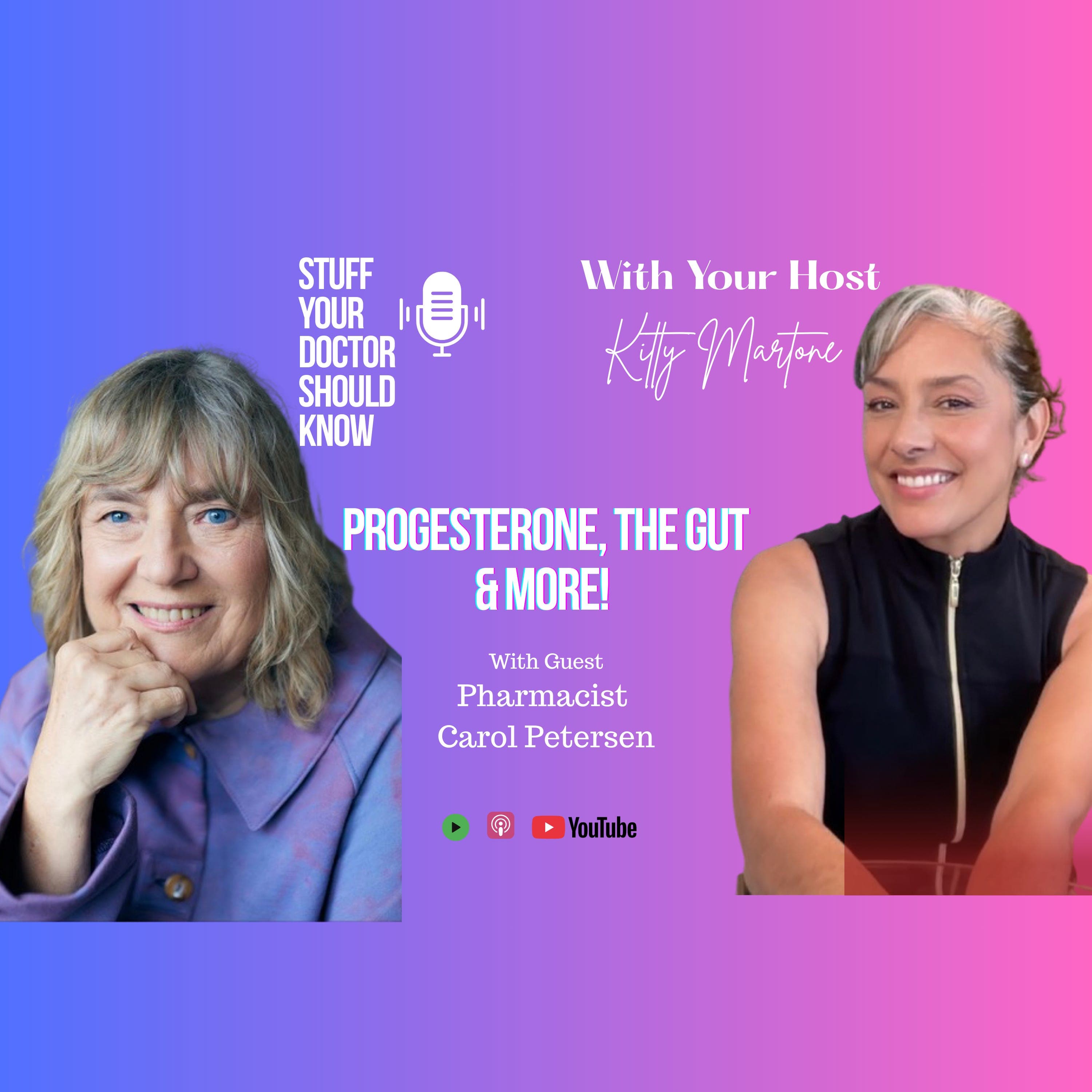 #280 Progesterone, The Gut and More w/Pharmacist Carol Petersen - Stuff Your Doctor Should Know cover