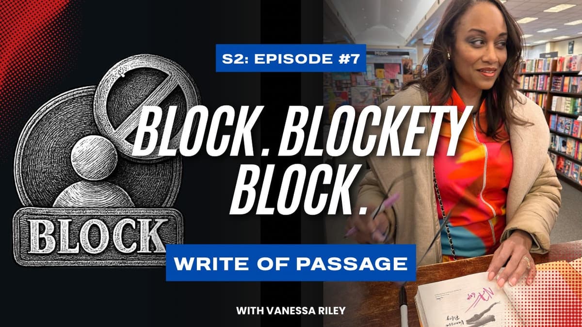 Block. Blockety Block. - Write of Passage by Vanessa Riley cover