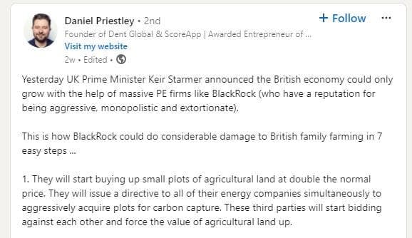 Will Blackrock Soon Control Your Local Farm? - Sovereign Finance cover