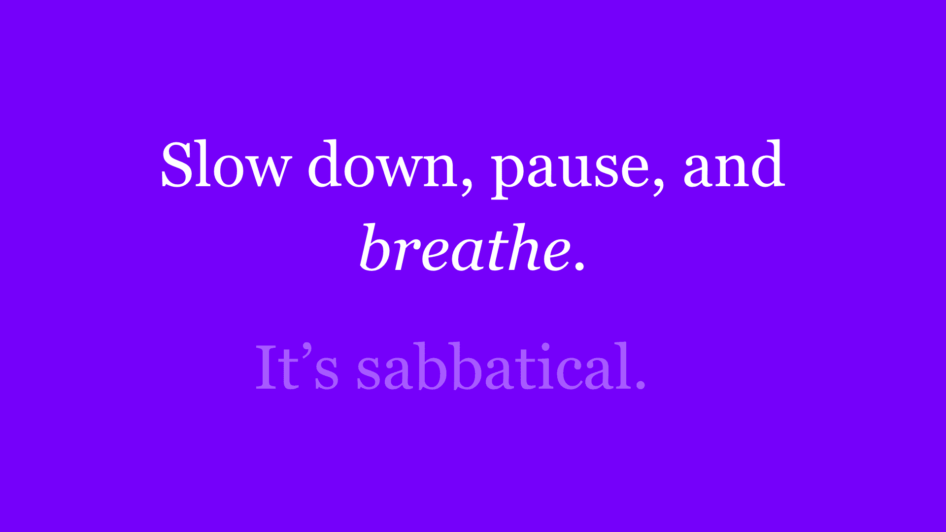 NO SHOW-UP THIS WEEK (SABBATICAL) - Stoic Serenity cover