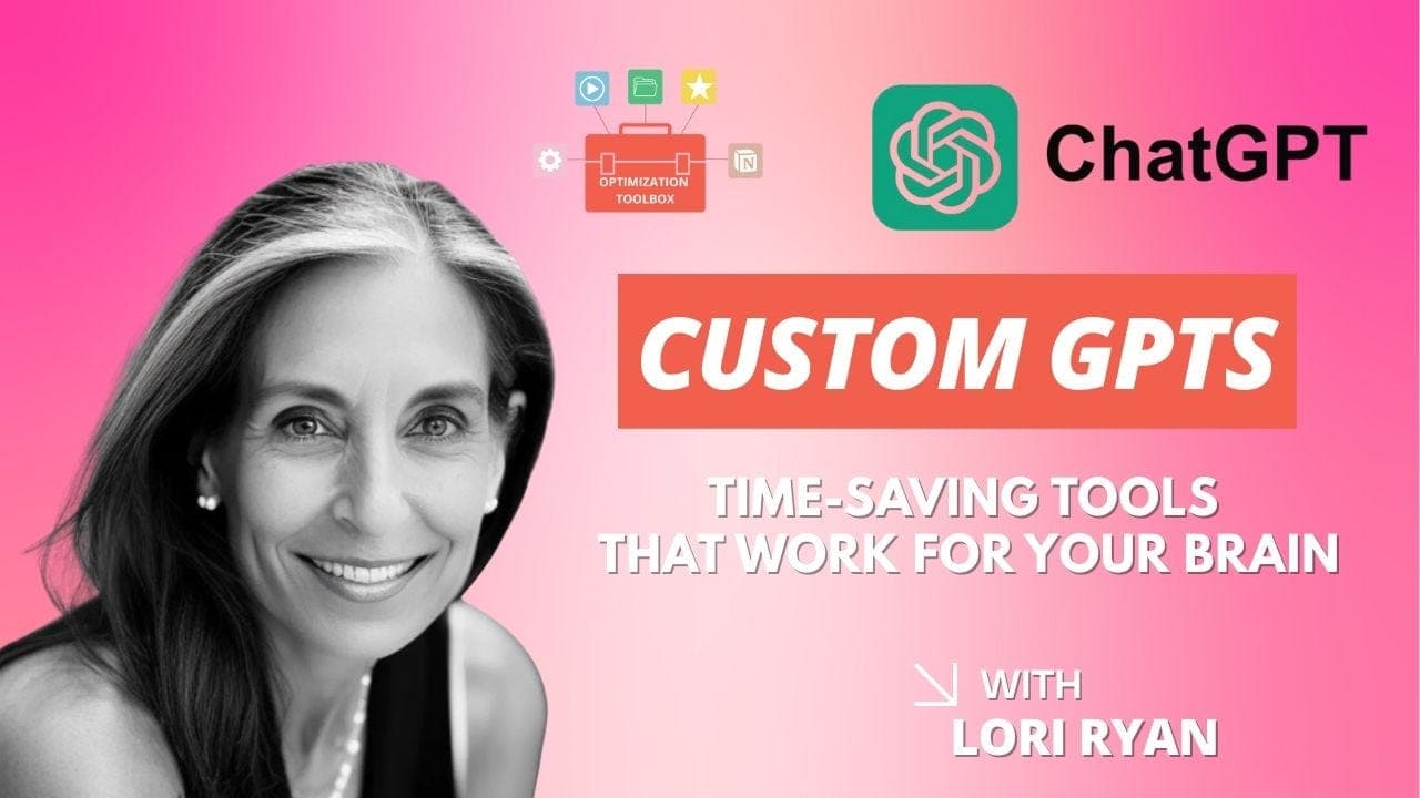 ChatGPT Is My Executive Function: 15 Weird Ways I Use CustomGPTs as an ADHD Business Owner - The Optimization Toolbox with Jenna Redfield cover