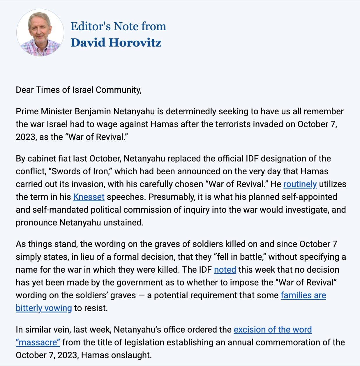 The PM insists that there was no massacre on October 7. But will that stop Diaspora audiences from wildly applauding him?  — Israel from the Inside with Daniel Gordis cover