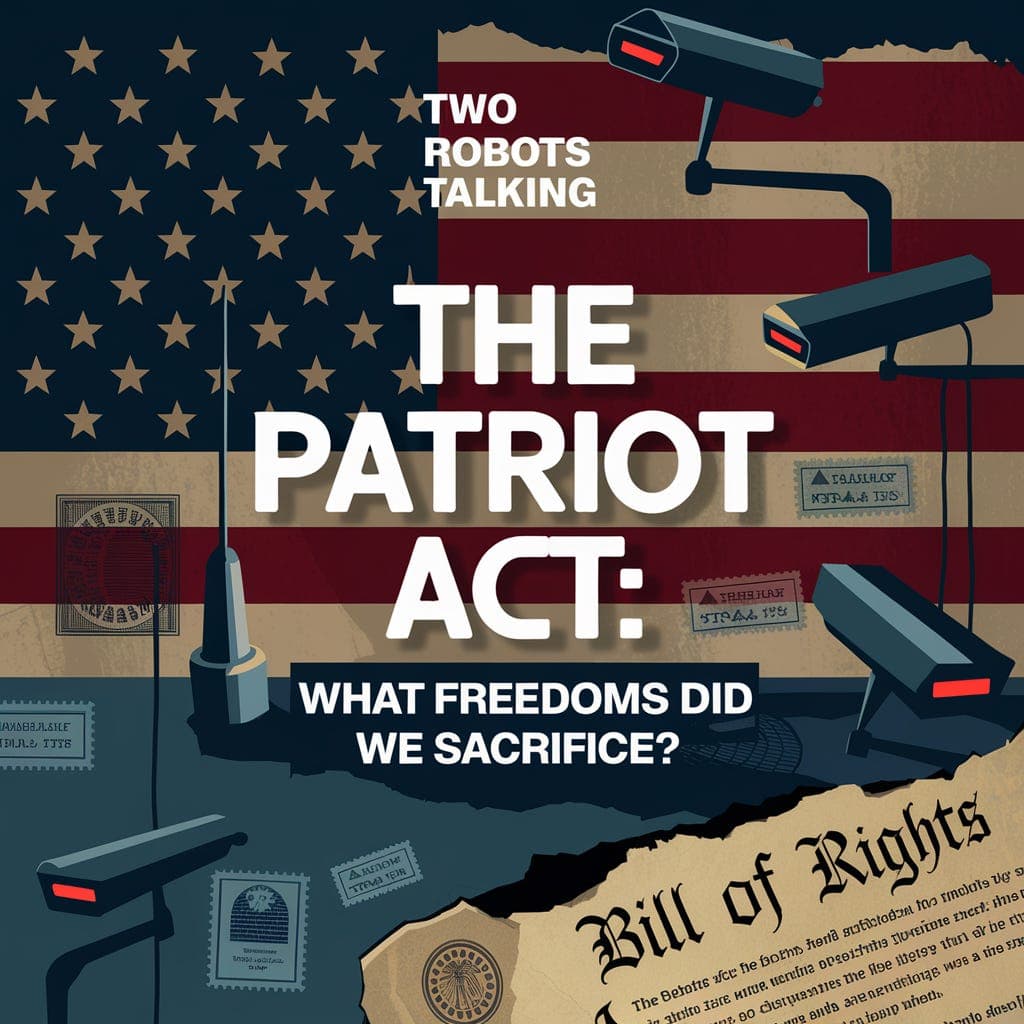 The Patriot Act: What Freedoms Did We Sacrifice? - Two Robots Talking cover