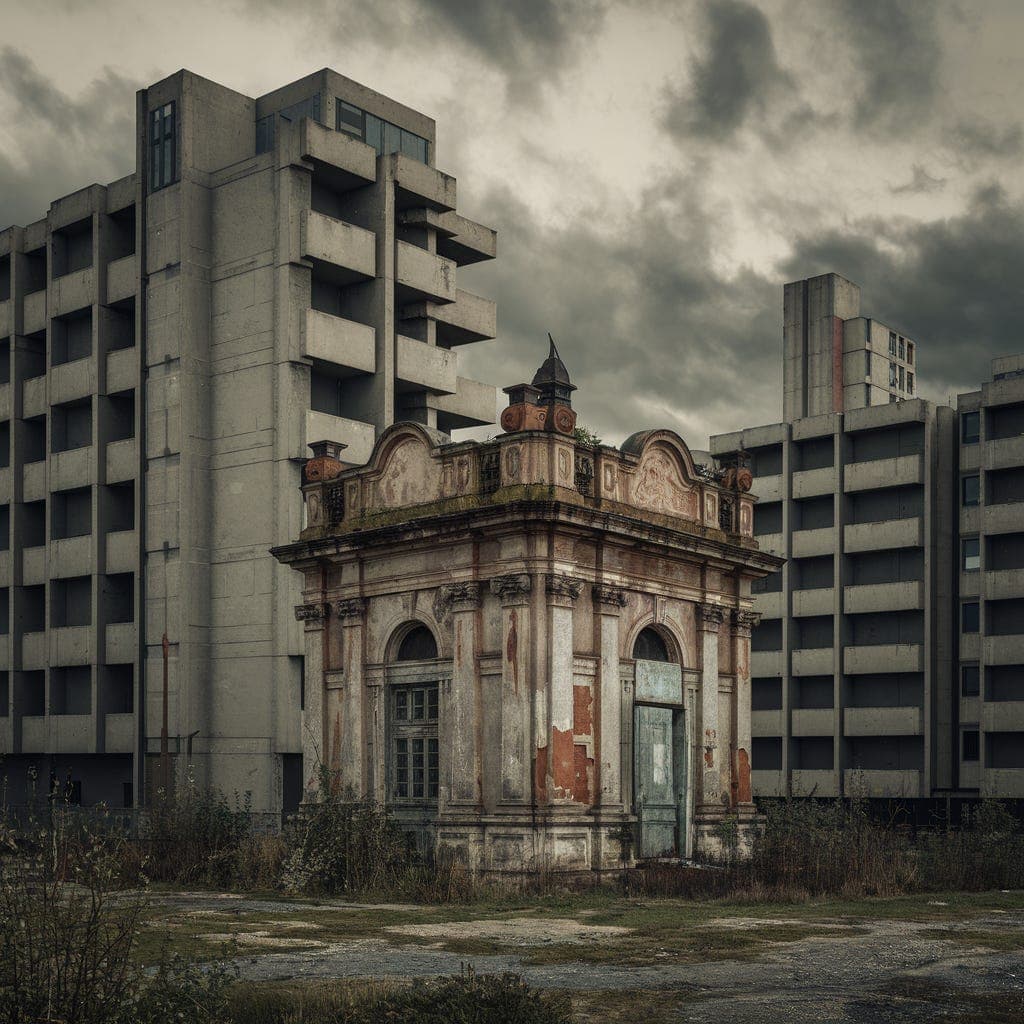 Concrete Nightmares: The Decline of Beautiful Buildings - Two Robots Talking cover