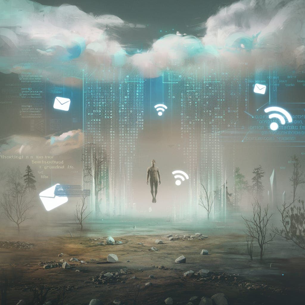 Floating in the Cloud: Non-things and the End of Grounded Life  - Two Robots Talking cover