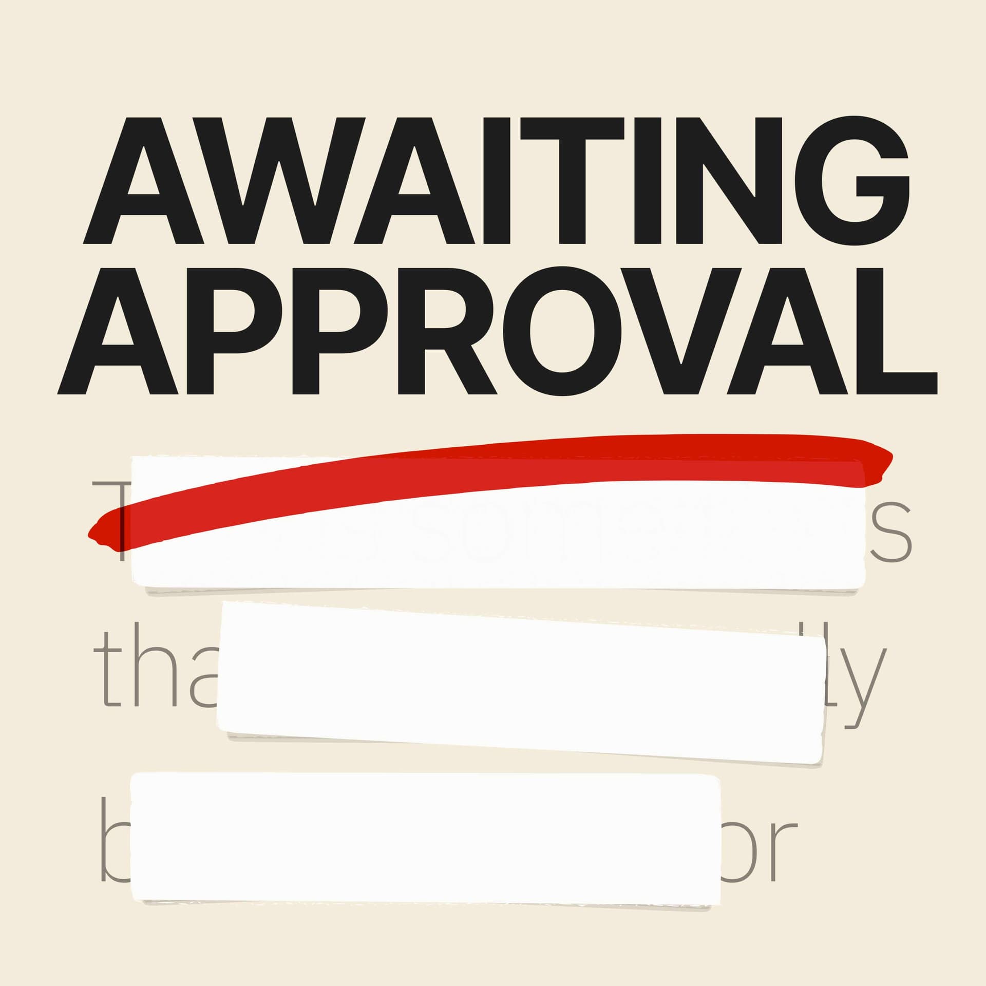 Awaiting Approval cover