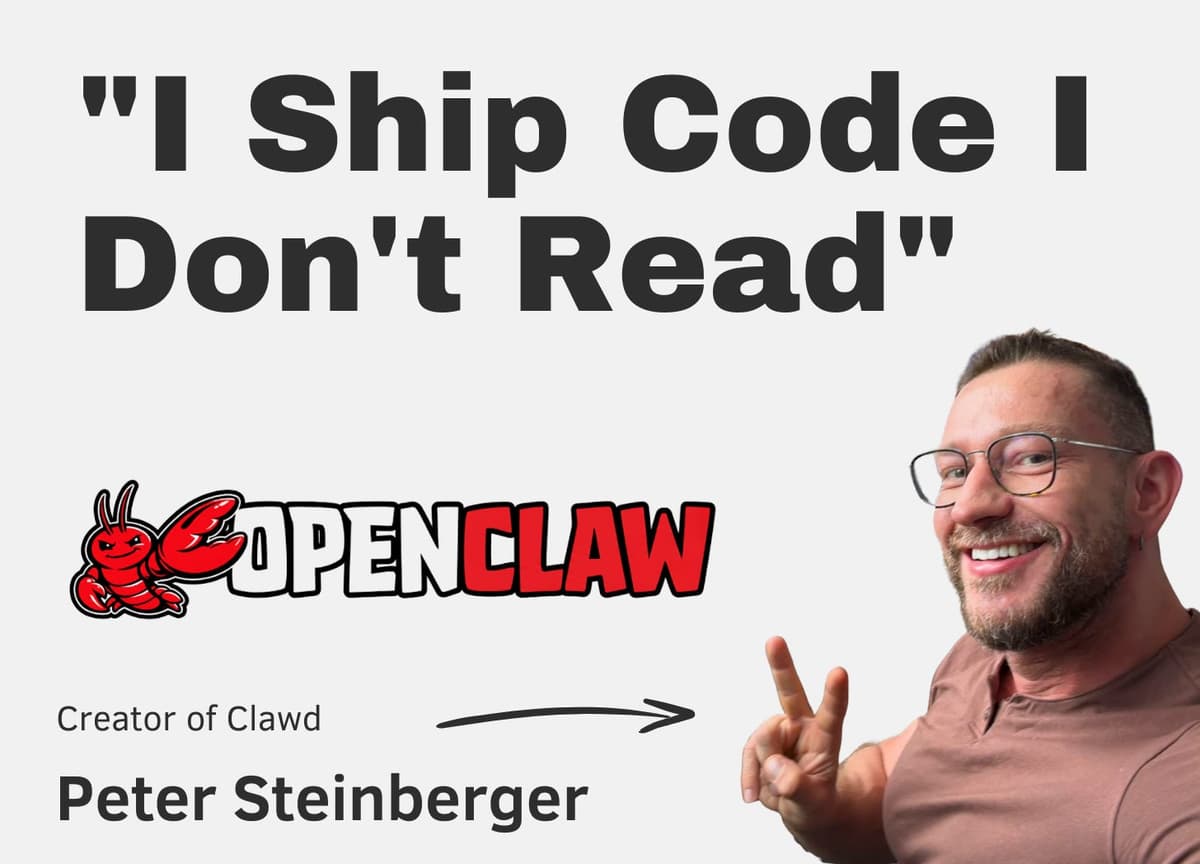 The creator of Clawd: "I ship code I don't read" - The Pragmatic Engineer cover