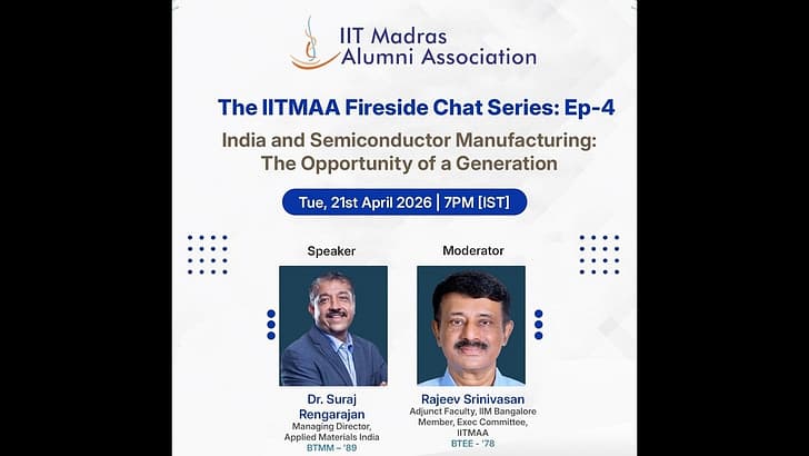 IITMAA Fireside Chats Ep. 04: Masterclass on India's semiconductor renaissance by Dr. Suraj Rengarajan, MD and Principal Technologist, Applied Materials India - Shadow Warrior by Rajeev Srinivasan cover