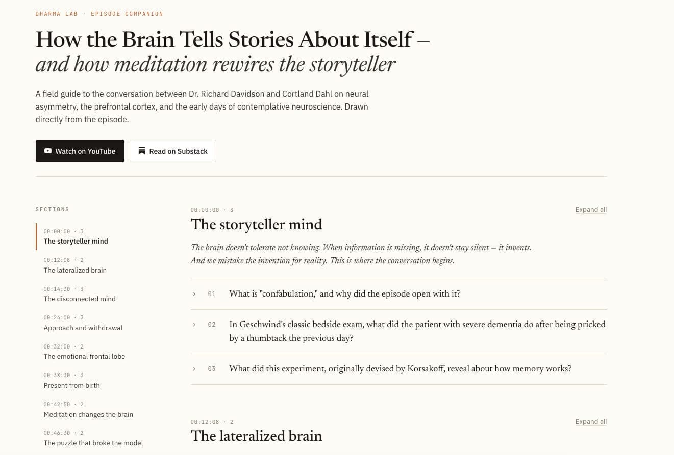 DL Ep. 31: Your Brain Is a Storyteller — Dharma Lab cover