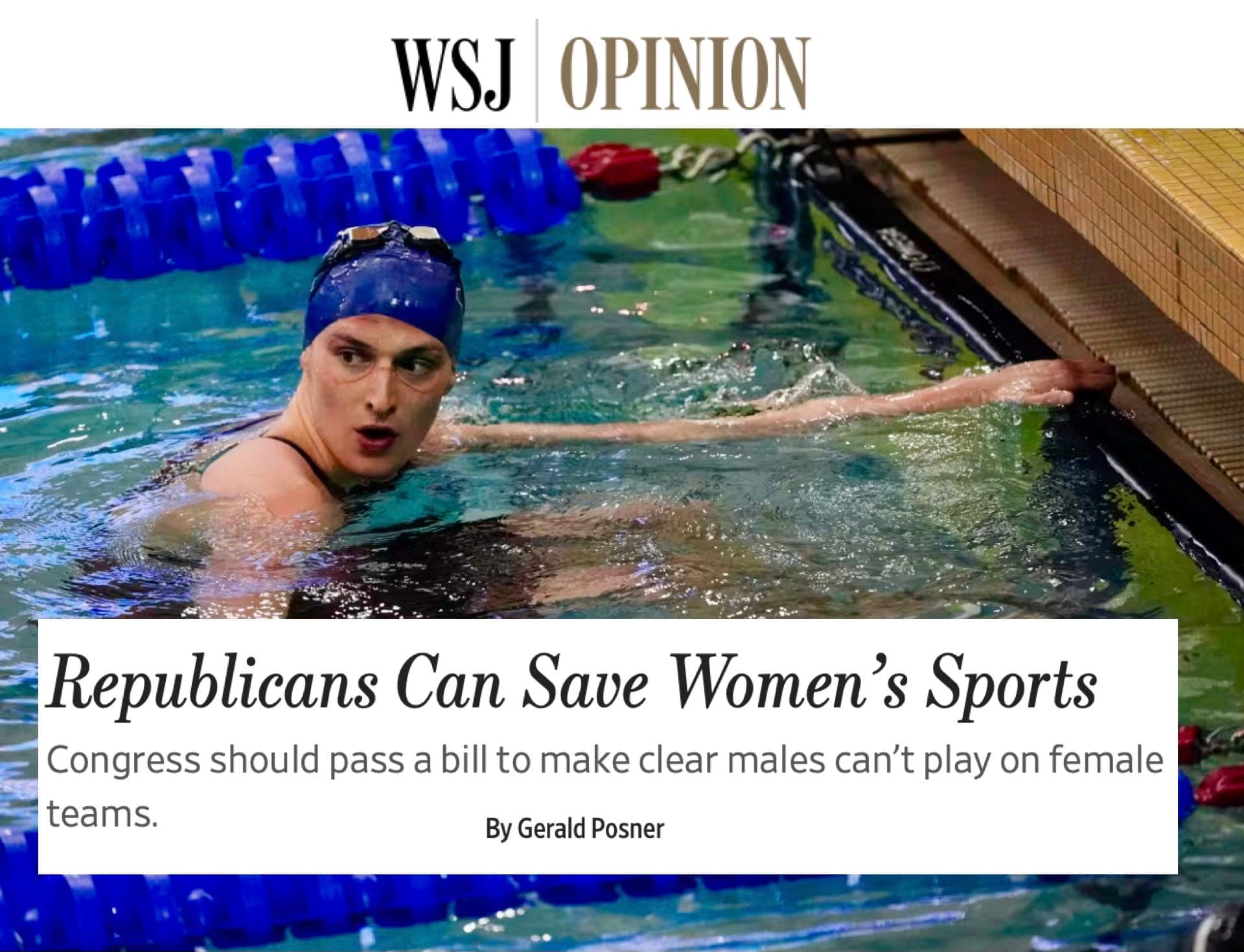 Republicans Can Save Women's Sports - Just the Facts with Gerald Posner cover