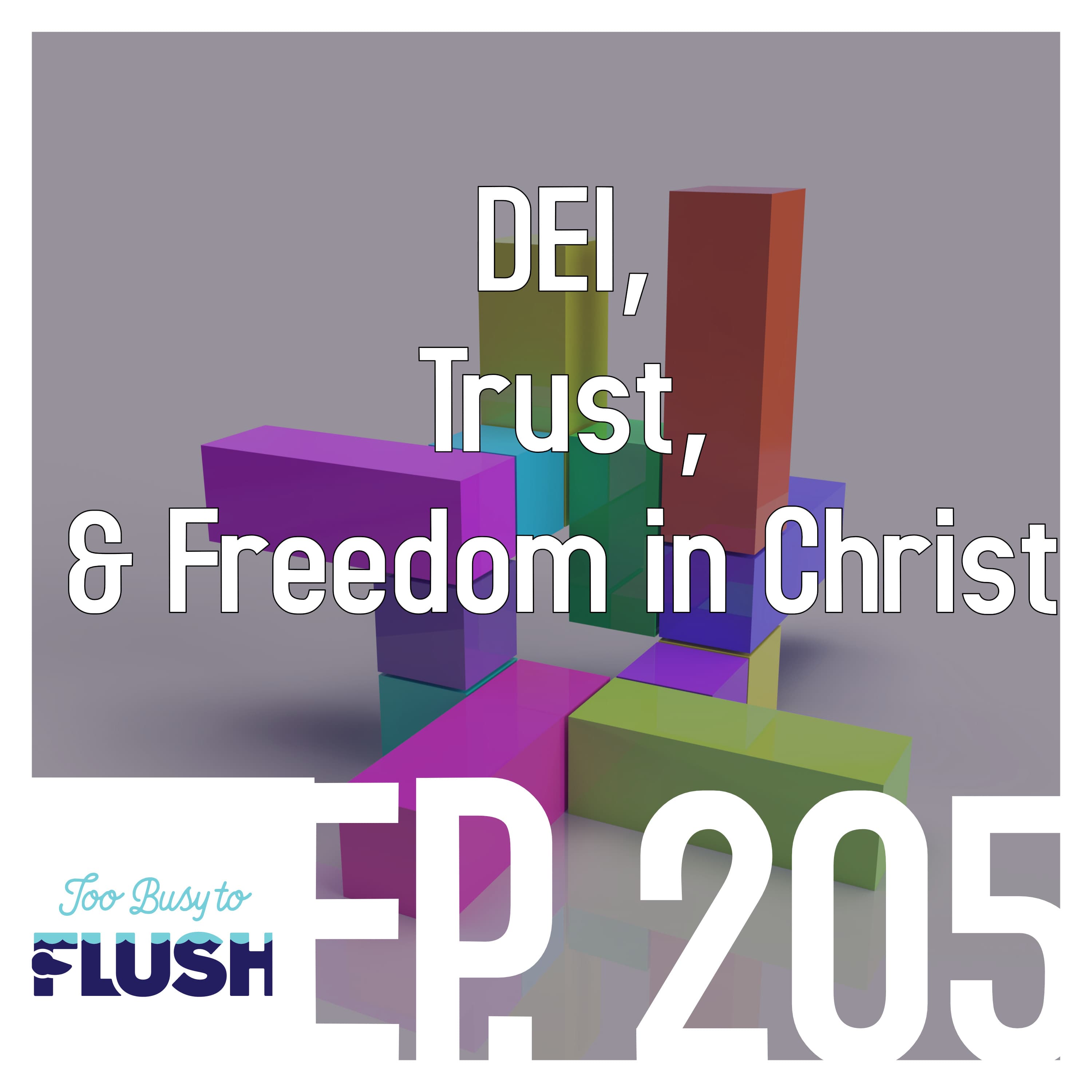 Ep. 205: DEI, Trust and Freedom in Christ - Too Busy to Flush cover