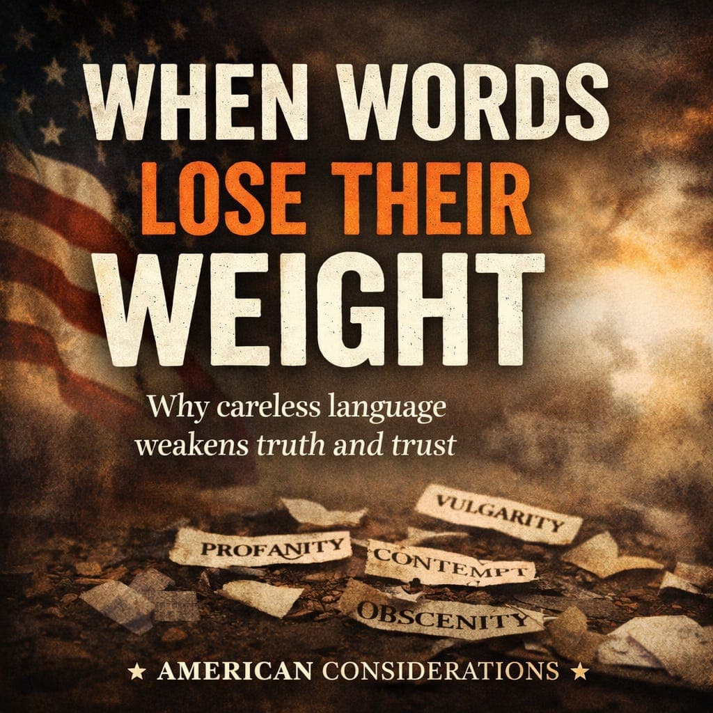 When Words Lose Their Weight  - American Considerations: A Commentary On American Culture, Heritage, And History cover