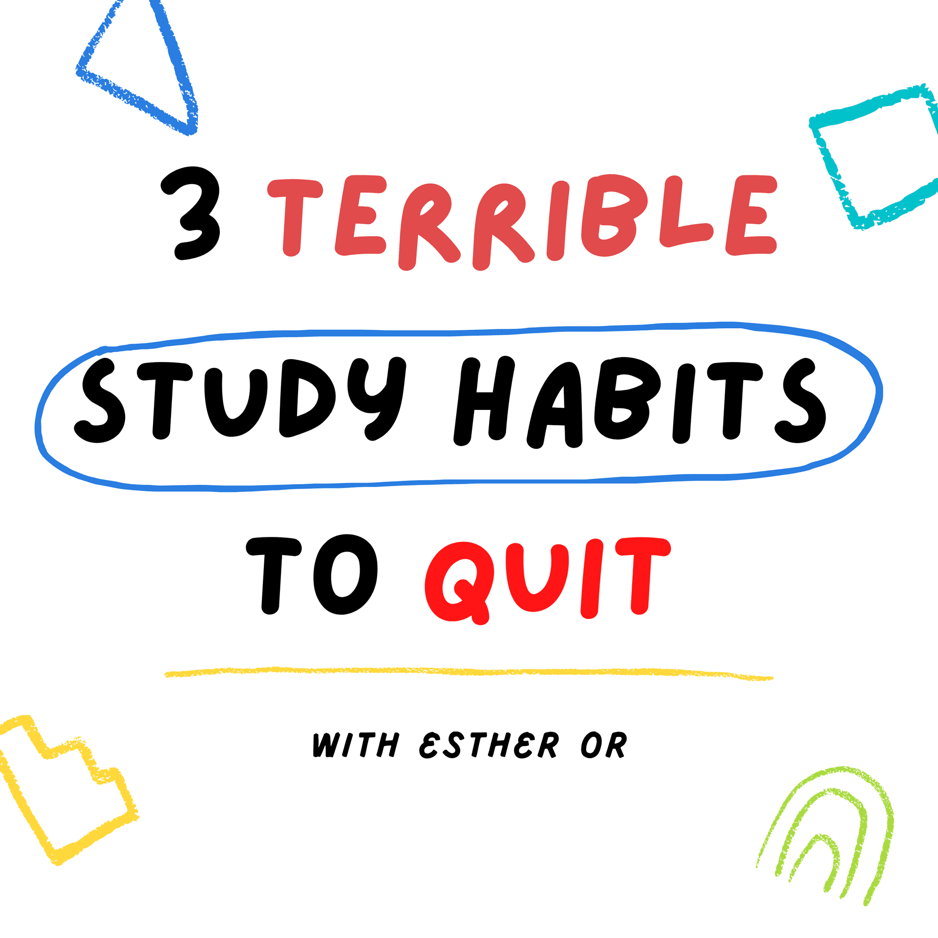 Episode 1: Terrible Study Habits You Should QUIT - Esther Or Inspirations cover