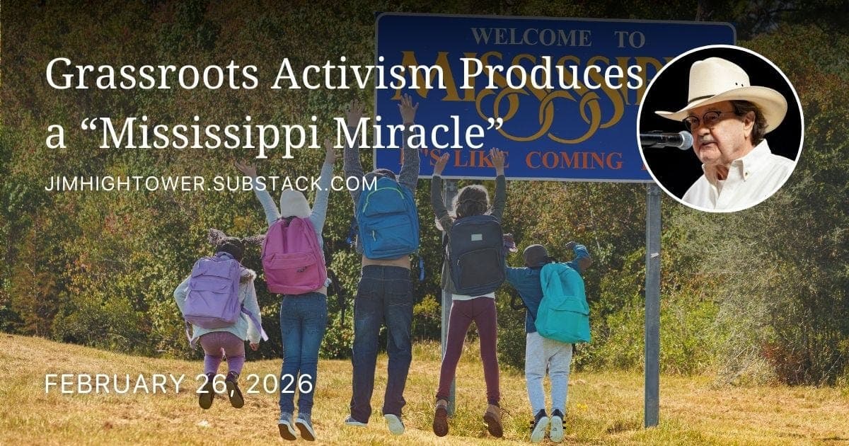 Grassroots Activism Produces a “Mississippi Miracle” - Jim Hightower's Radio Lowdown cover