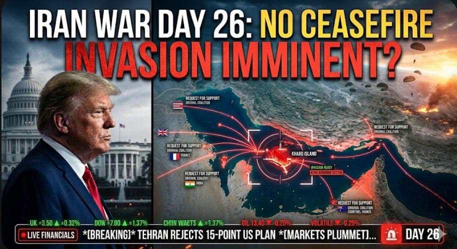 Iran War Day 26: No Ceasefire, Invasion Imminent? - Lift the Veil cover