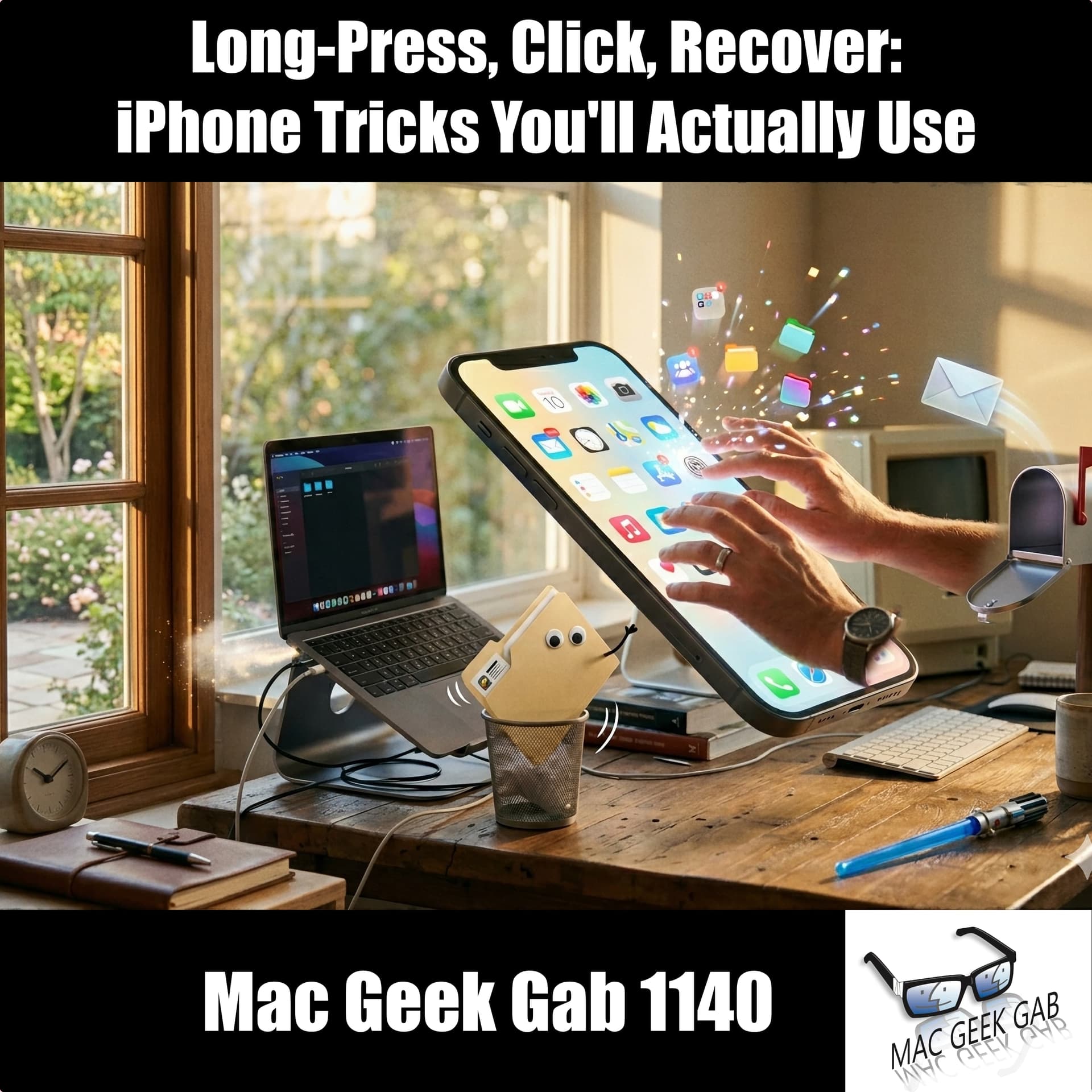 Long-Press, Click, Recover: iPhone Tricks You'll Actually Use - Mac Geek Gab — Apple Tips, Tricks, and Troubleshooting cover