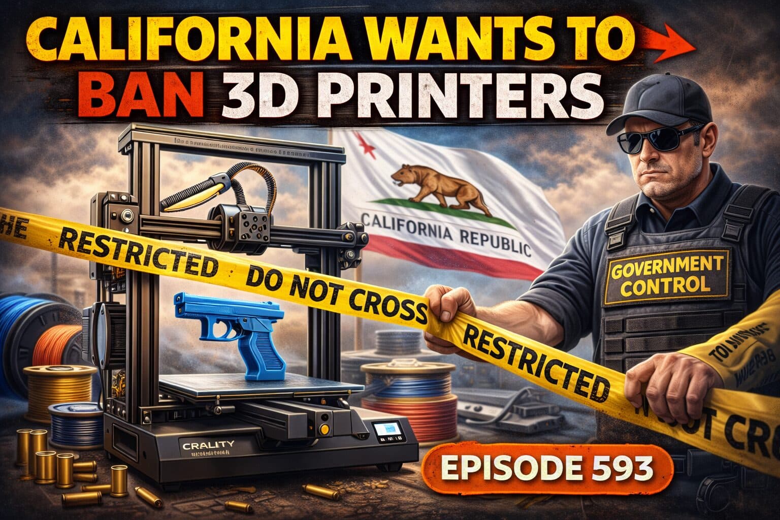 California Wants to Ban 3D Printers | Episode 593 - The Survival Punk Podcast cover