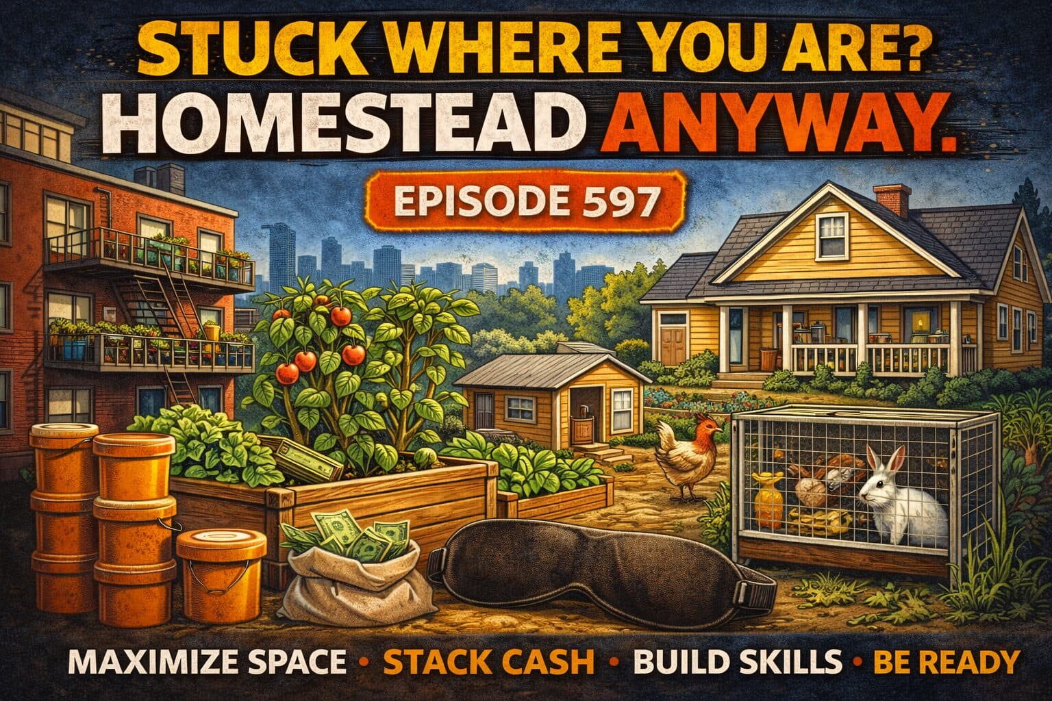 Stuck Where You Are? Homestead Anyway. | Episode 597 — The Survival Punk Podcast cover