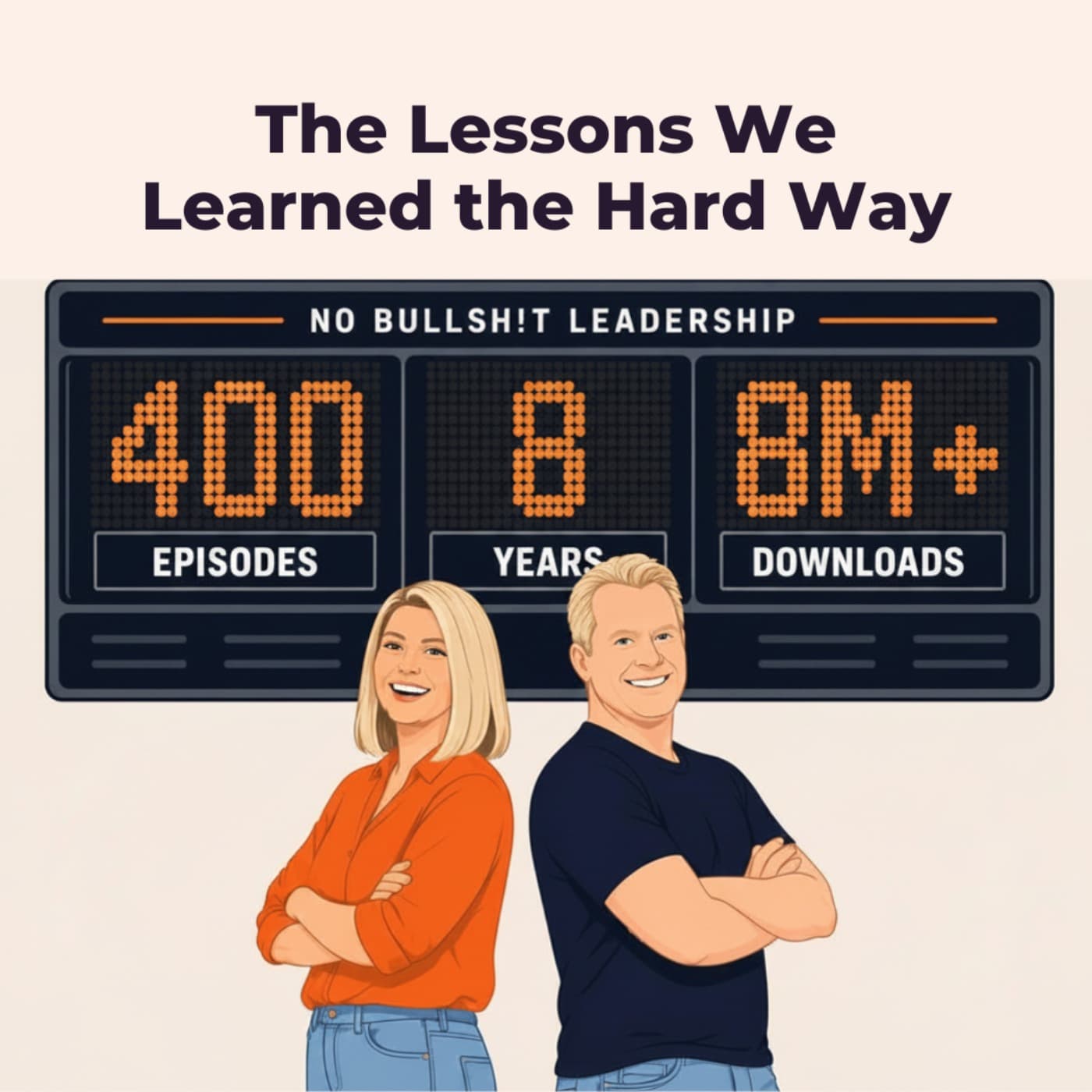 8 Years, 400 Episodes, and the Lessons We Learned the Hard Way - No Bullsh!t Leadership cover