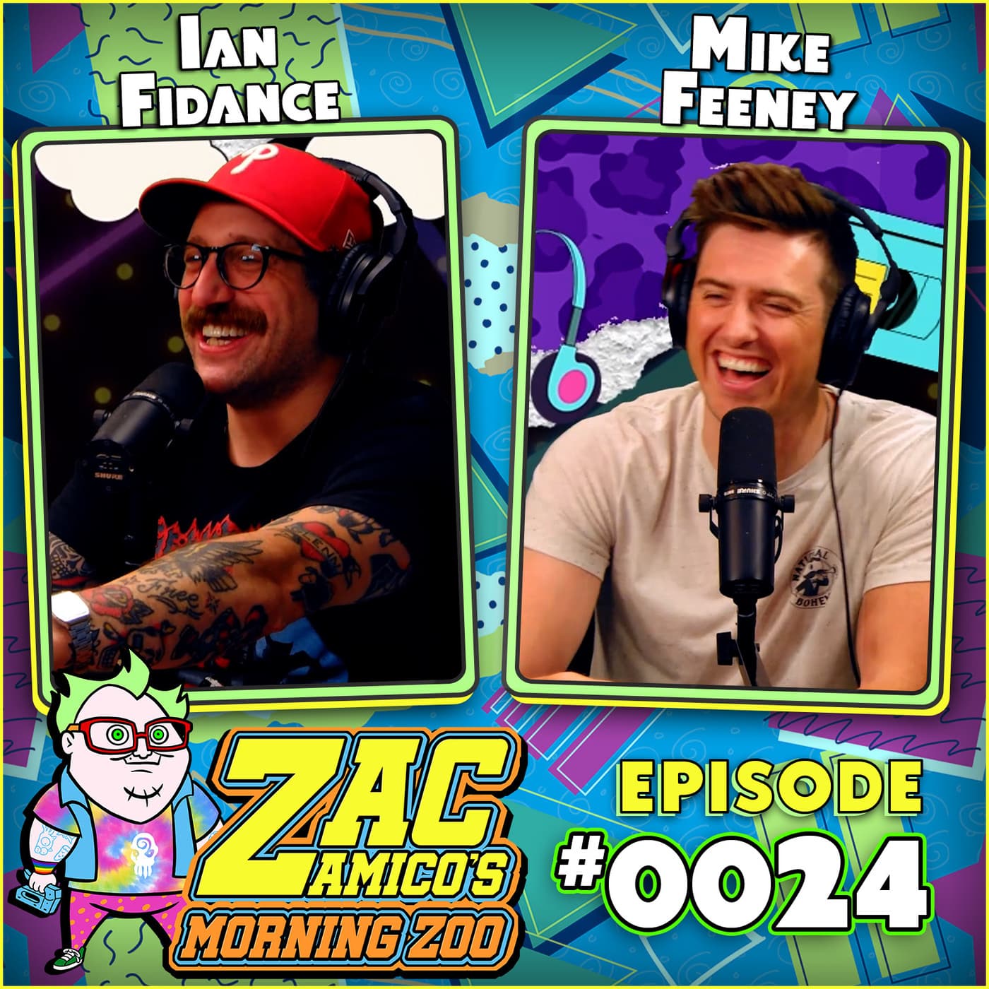 0024. Ian Fidance and Mike Feeney - Zac Amico's Morning Zoo cover