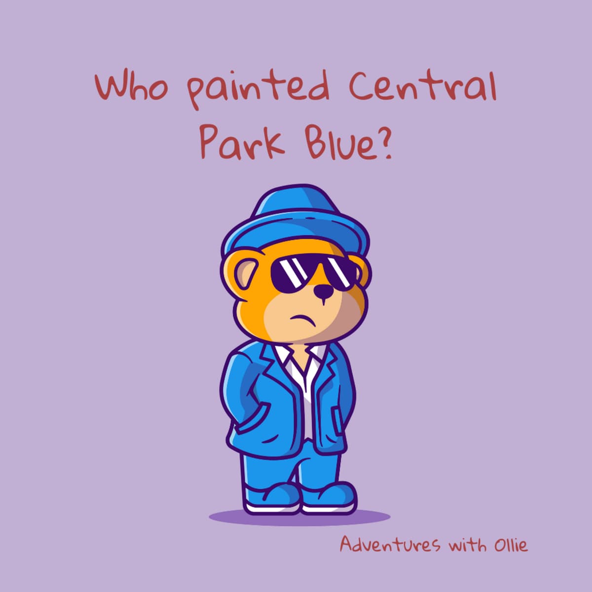 Who painted Central Park Blue? - Short Stories for Kids – Adventures with Ollie cover