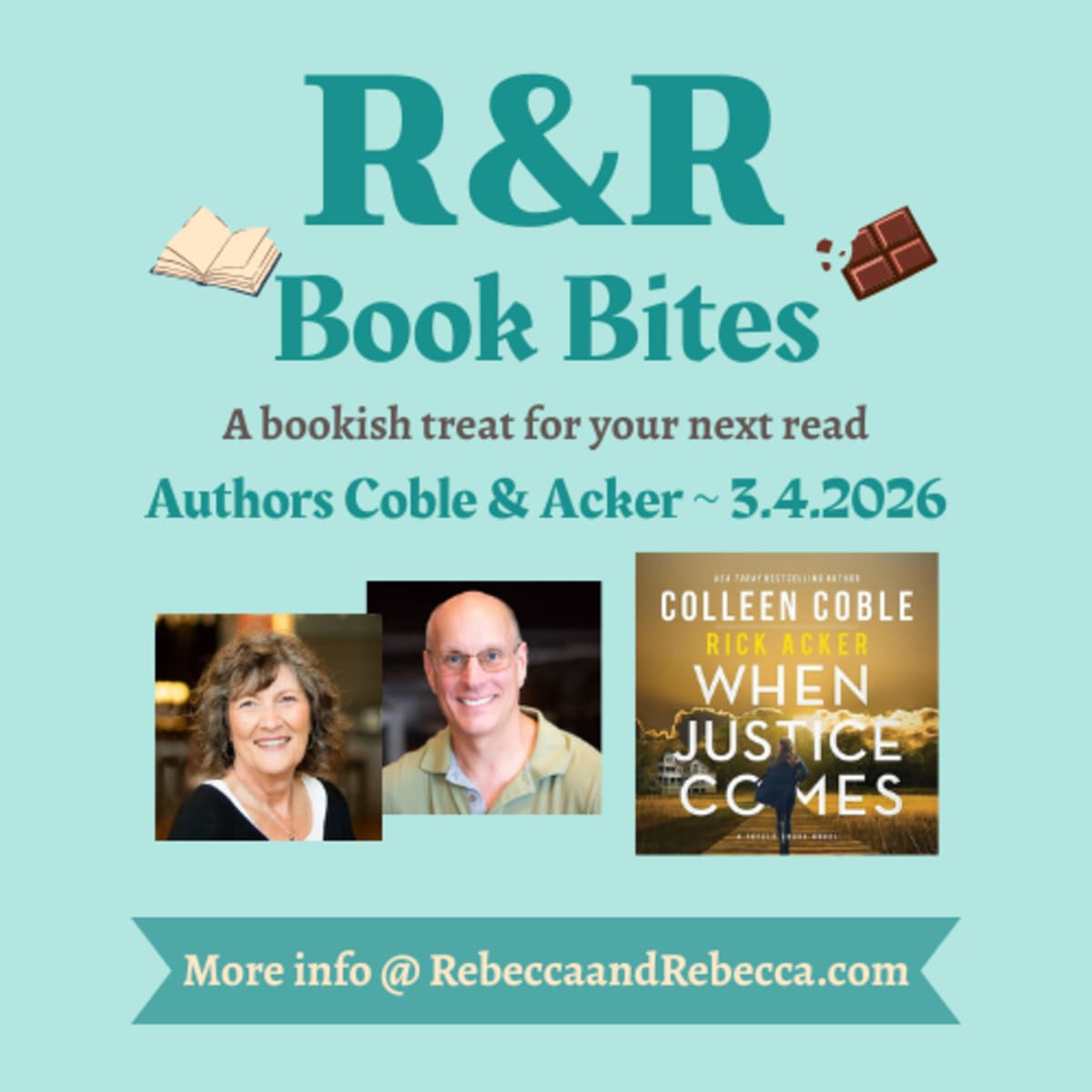 Ep. 5 - Book Bites with Colleen Coble and Rick Acker - Rebecca and Rebecca: Reading, Writing, Reviewing cover