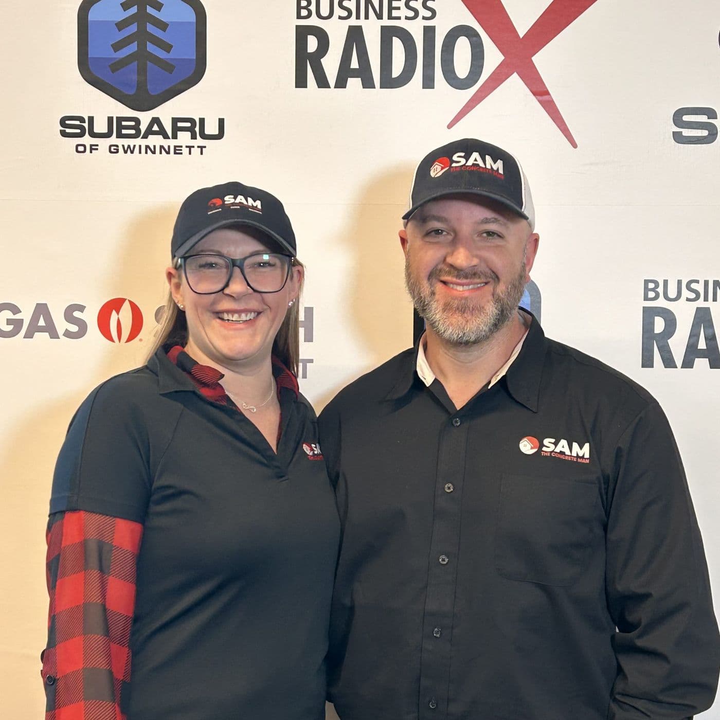Michael Chiarilli with Sam the Concrete Man Stone Mountain - Gwinnett Business Radio cover